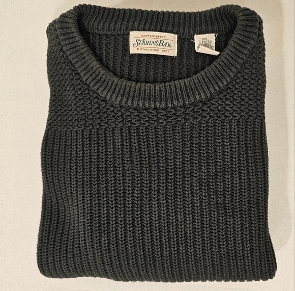 Vintage Aunthentic St. John's Bay Est. 1984 Men's Green Crewneck Sweater--XXL - Picture 3 of 8